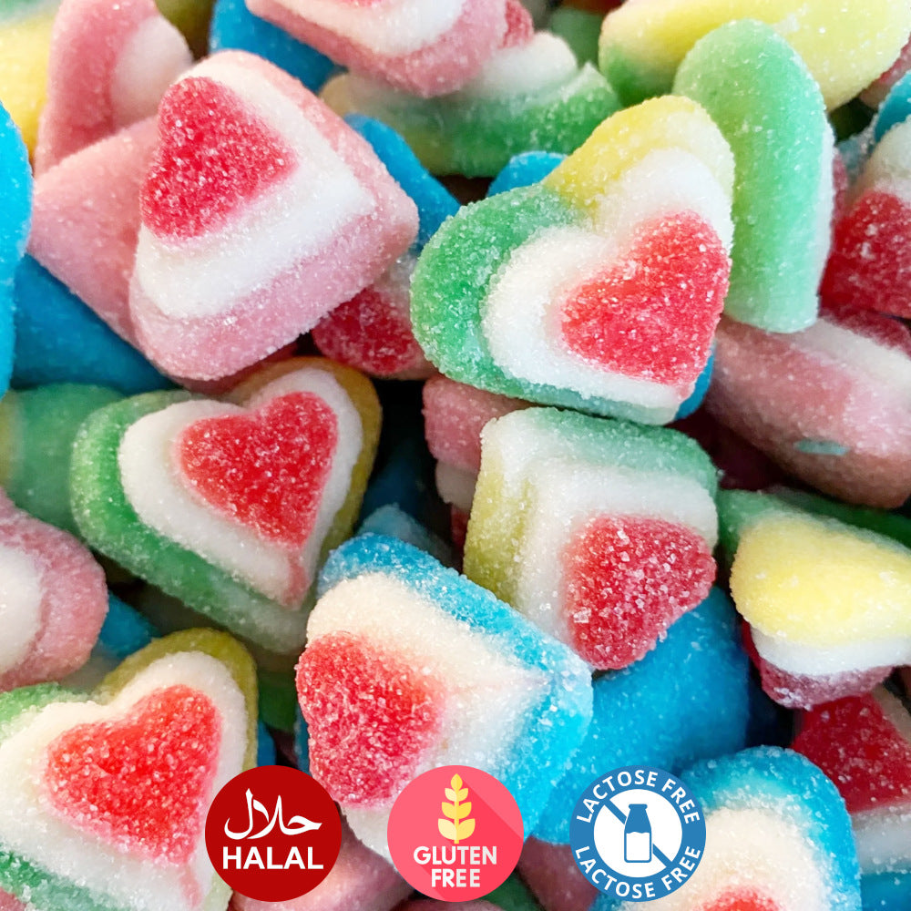 3D Sugared Hearts Candy