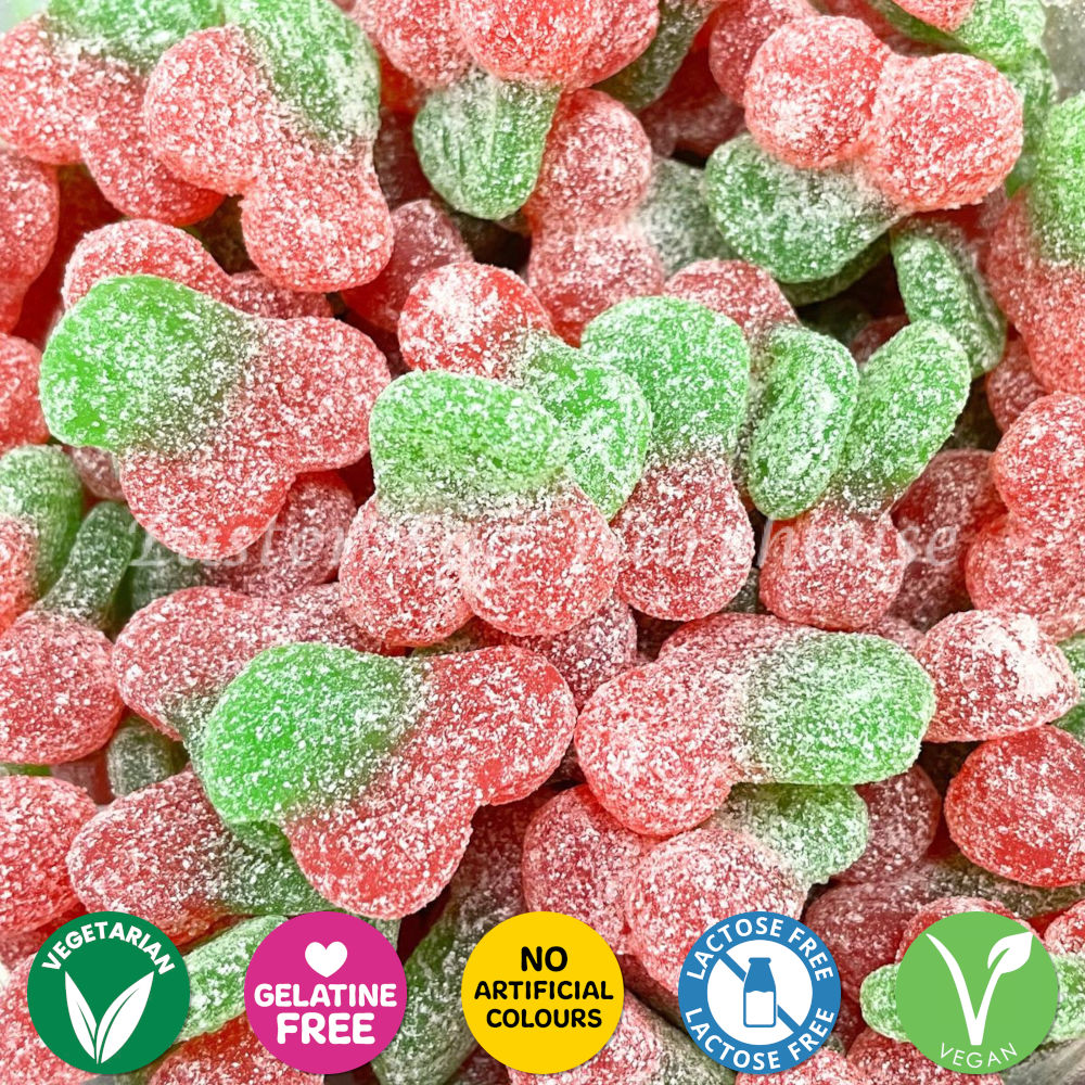 Vegan Fizzy Twin Cherries - 100gms