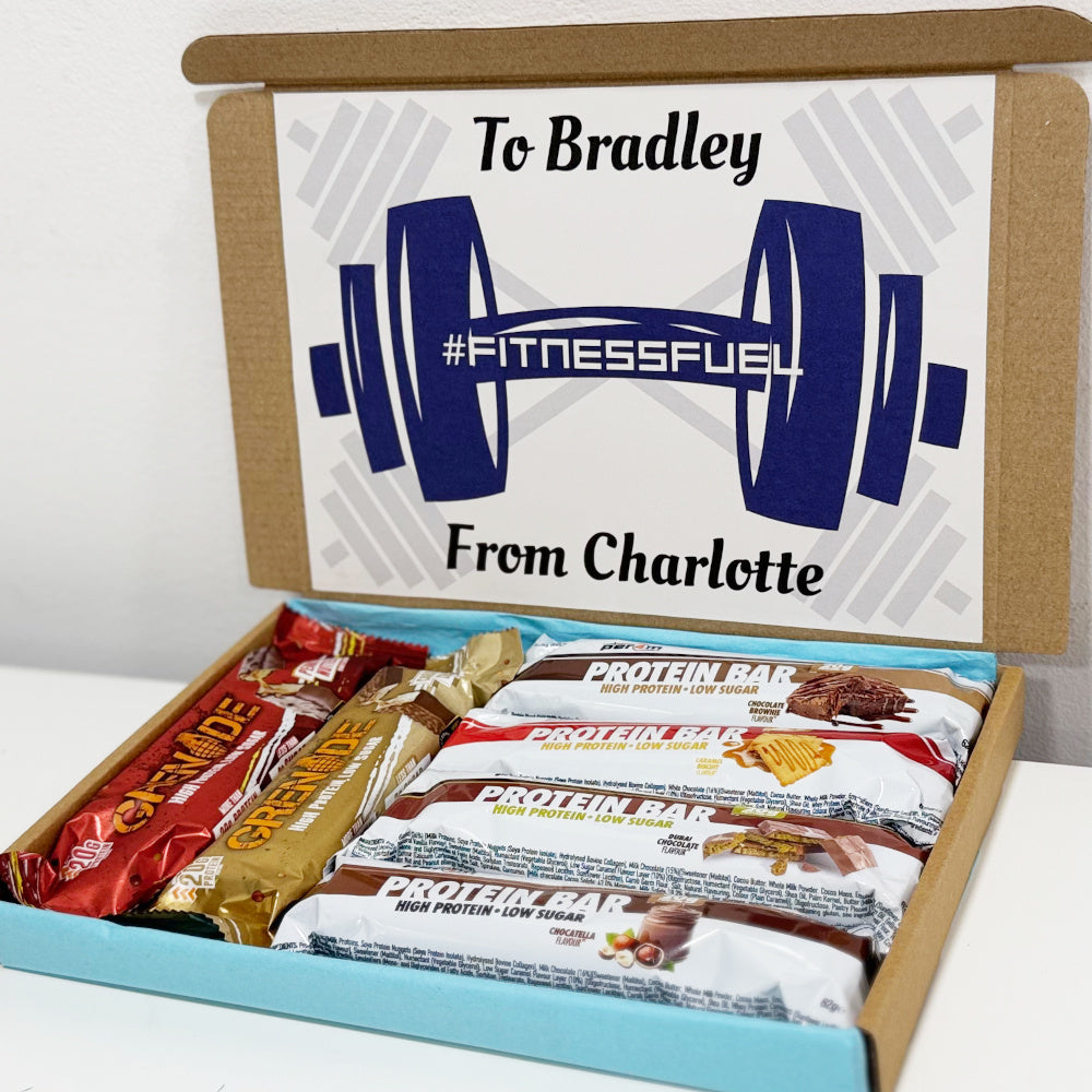 Personalised Protein Bars Gift Box for Men