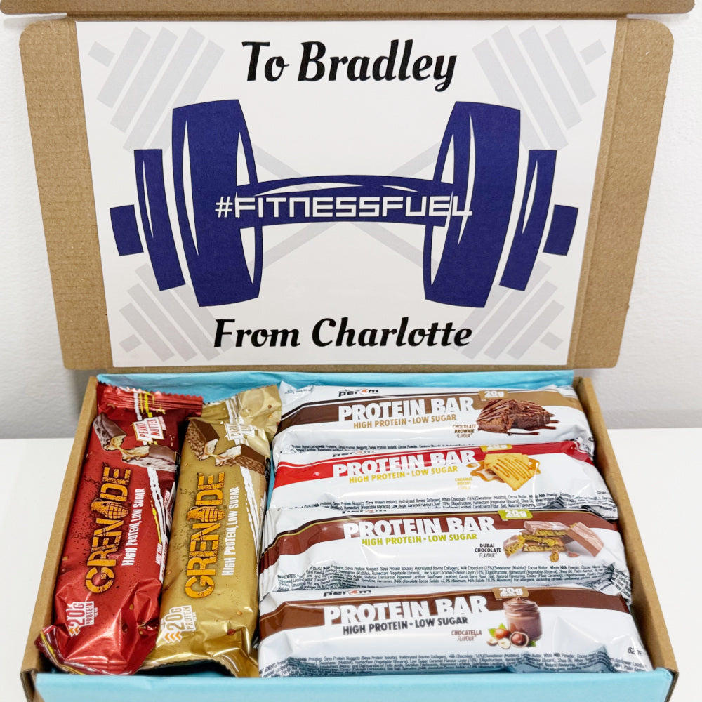 Personalised Protein Bars Gift Box for Men