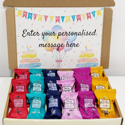 Personalised Bright Birthday Box with Monty Bojangles Chocolates
