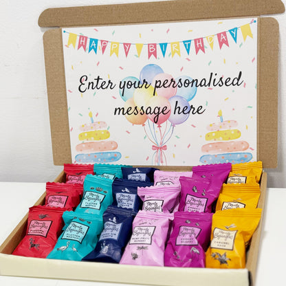 Personalised Bright Birthday Box with Monty Bojangles Chocolates