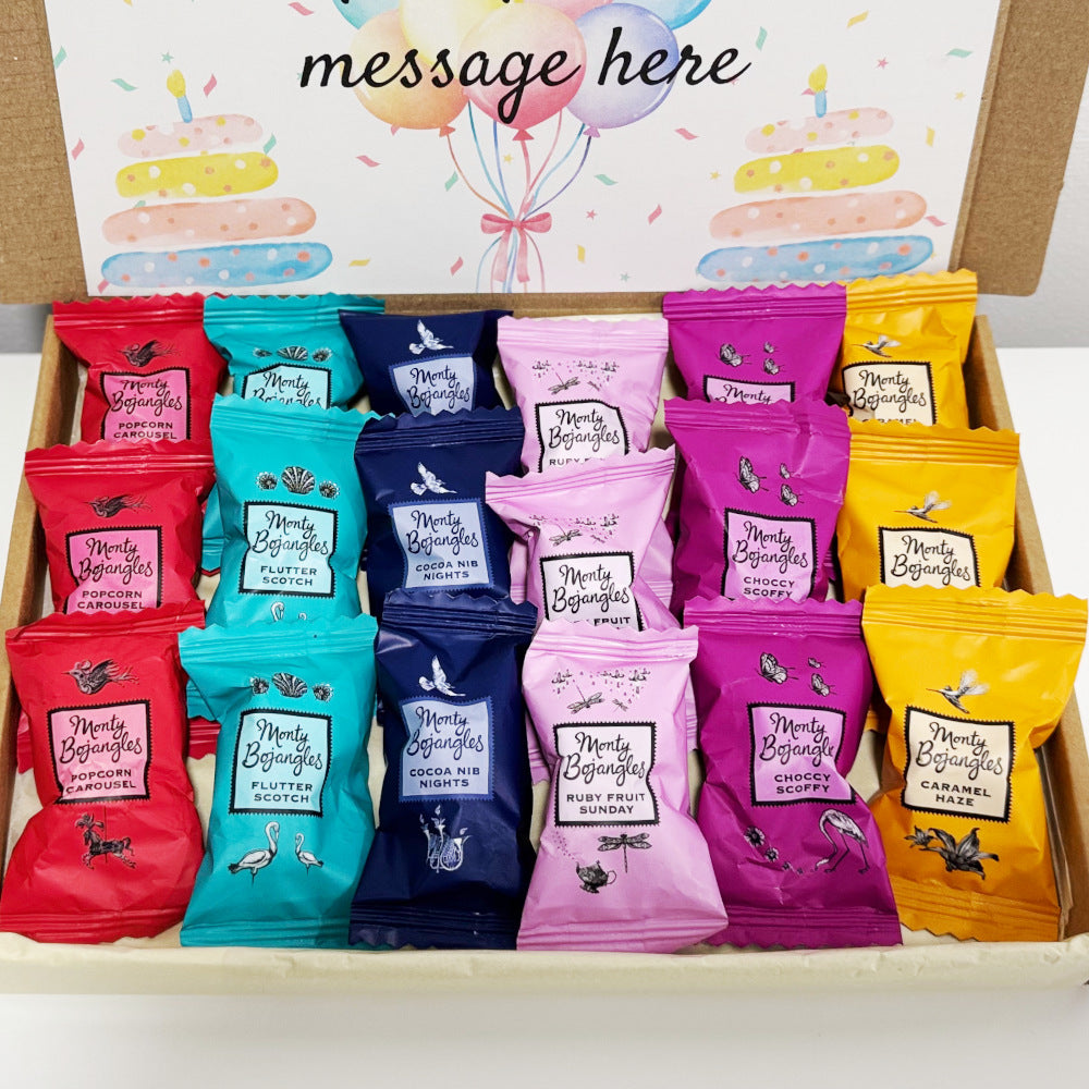 Personalised Bright Birthday Box with Monty Bojangles Chocolates
