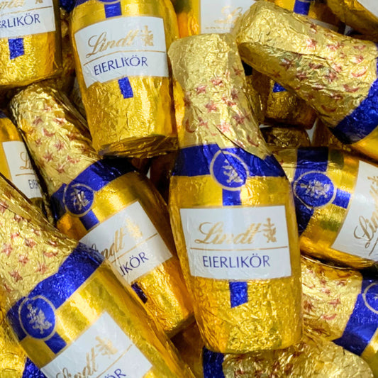 Lindt Eggnog Liqueur filled Dark Chocolate Bottle