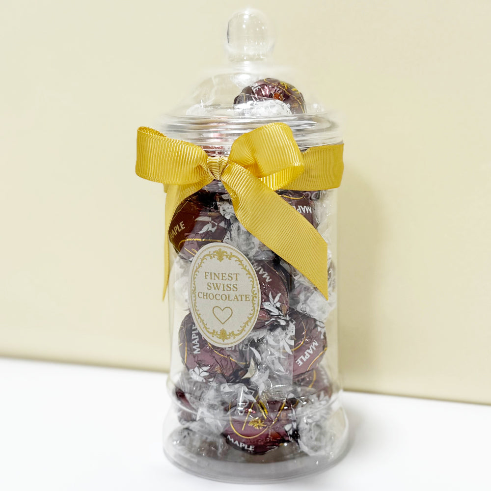 Lindt Maple Milk Chocolate Truffles in a Victorian Jar