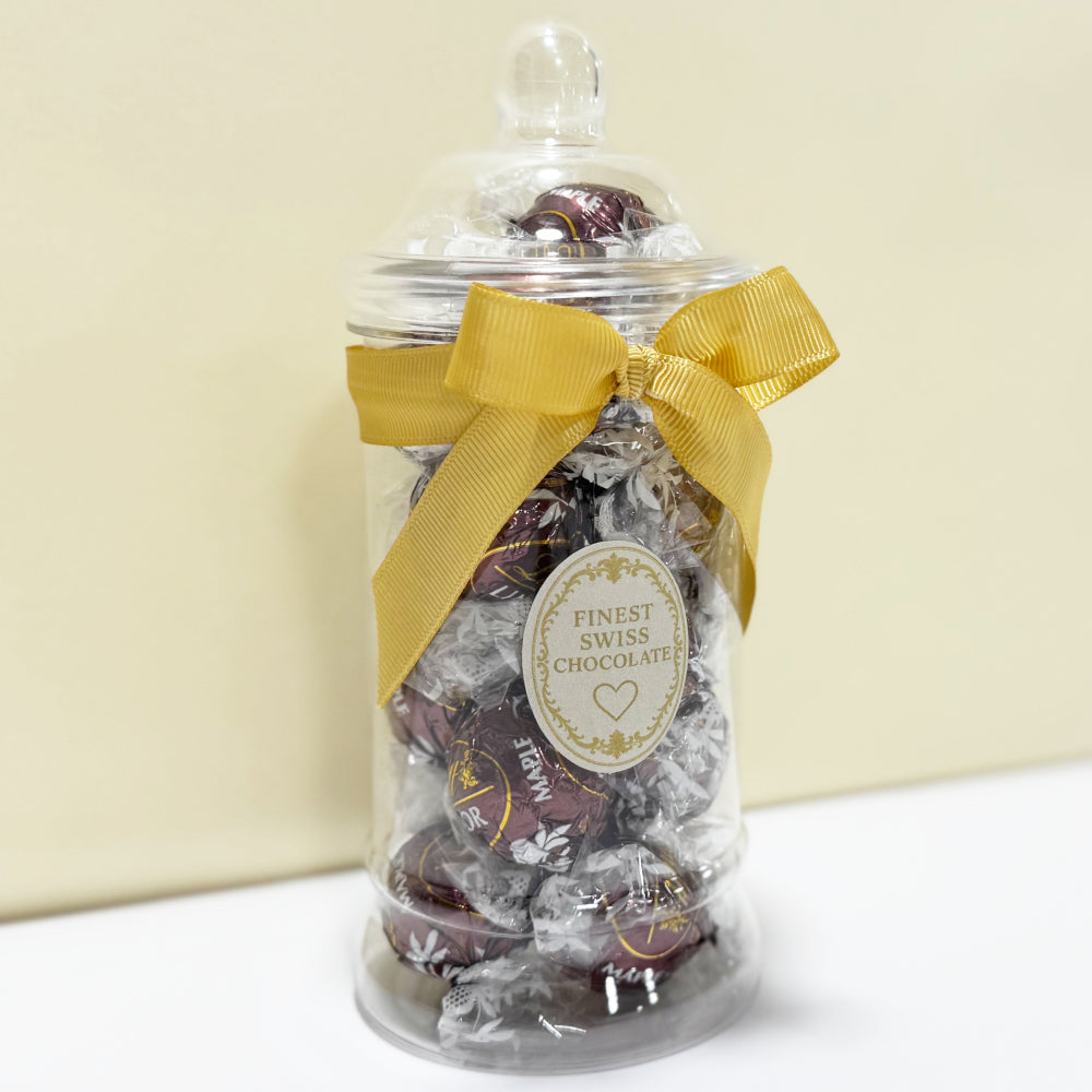 Lindt Maple Milk Chocolate Truffles in a Victorian Jar