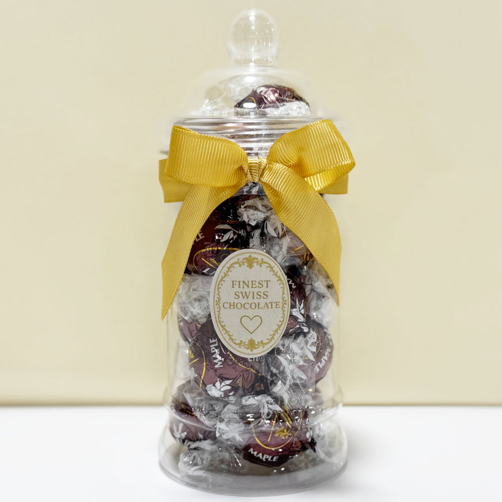 Lindt Maple Milk Chocolate Truffles in a Victorian Jar