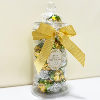Lindt Matcha White Chocolate Truffles in a Victorian Jar