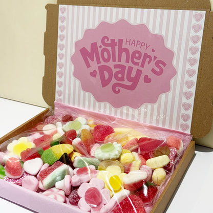 Personalised Mother's Day Pink Stripes Sweet Box
