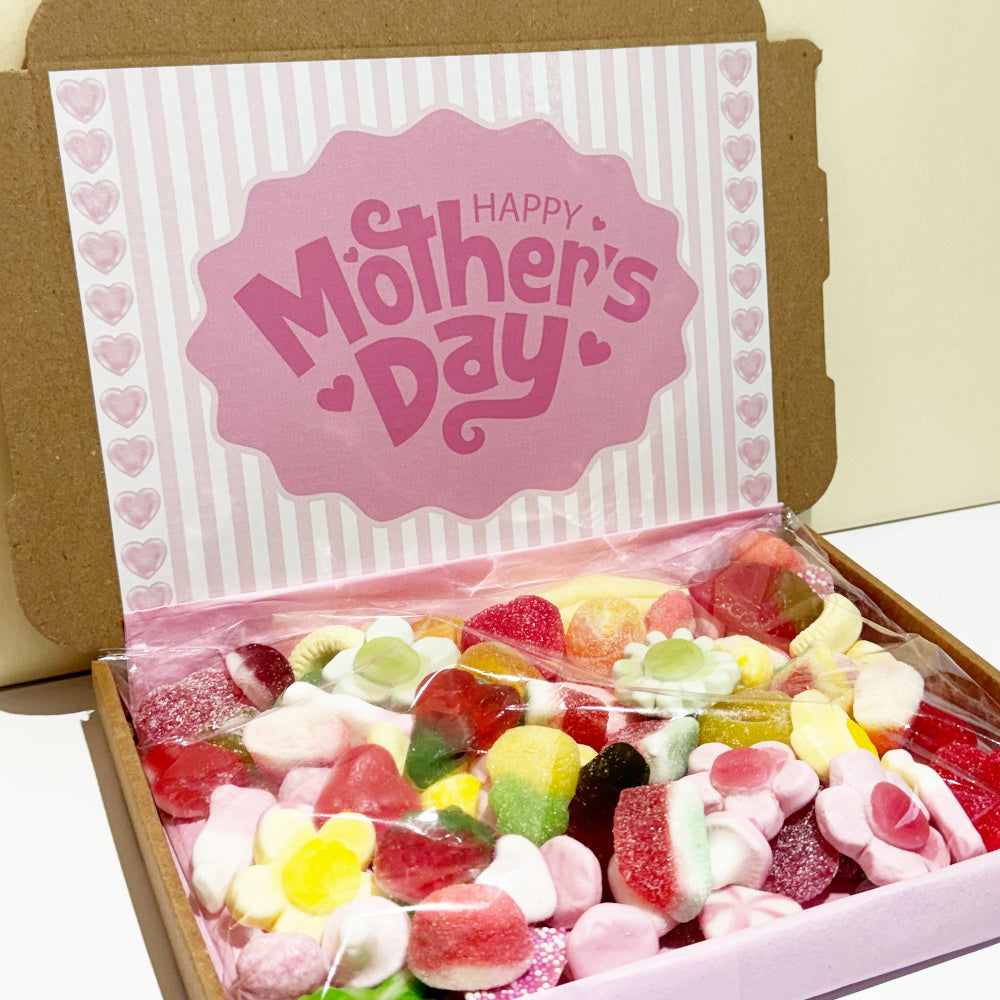 Personalised Mother's Day Pink Stripes Sweet Box