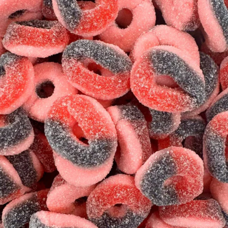 Super Sour Blackcurrant Rings Candy