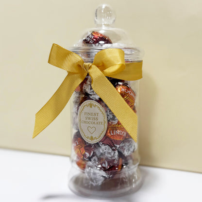 Lindt Pumpkin Spice Chocolate Truffles in a Victorian Jar