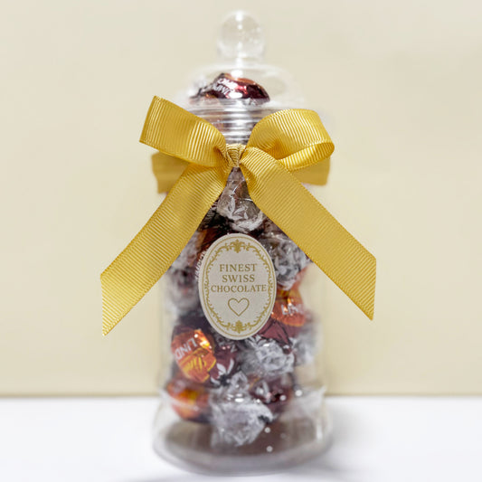 Lindt Pumpkin Spice Chocolate Truffles in a Victorian Jar