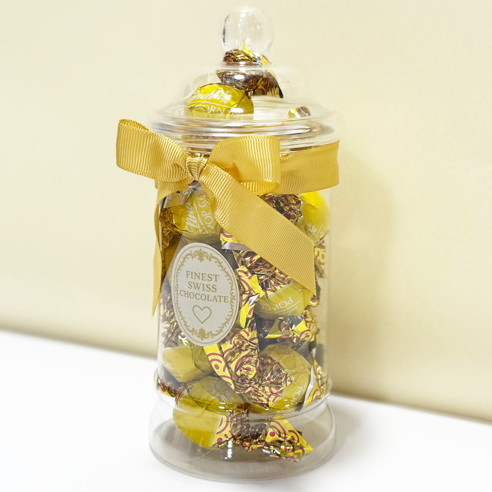 Lindt Popcorn Milk Chocolate Truffles in a Victorian Jar