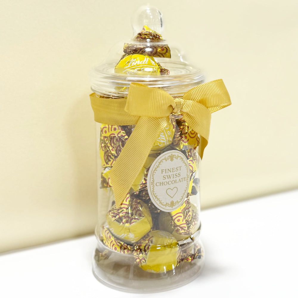Lindt Popcorn Milk Chocolate Truffles in a Victorian Jar
