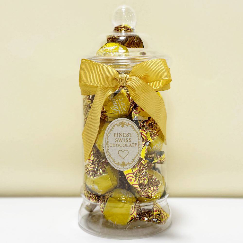 Lindt Popcorn Milk Chocolate Truffles in a Victorian Jar