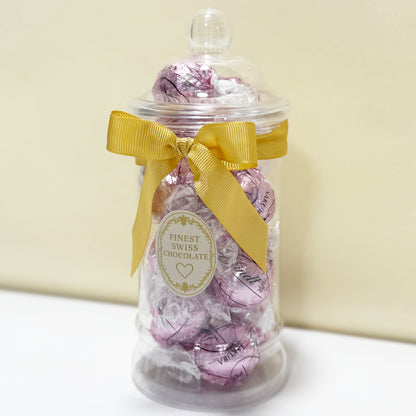 Lindt Sakura Cherry Blossom Chocolate Truffles in a Victorian Jar