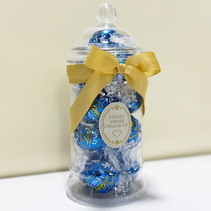 Lindt Sea Salt Milk Chocolate Truffles in a Victorian Jar