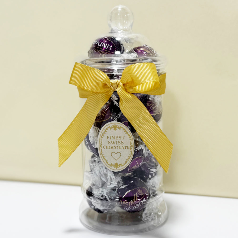 Lindt Shortbread Milk Chocolate Truffles in a Victorian Jar