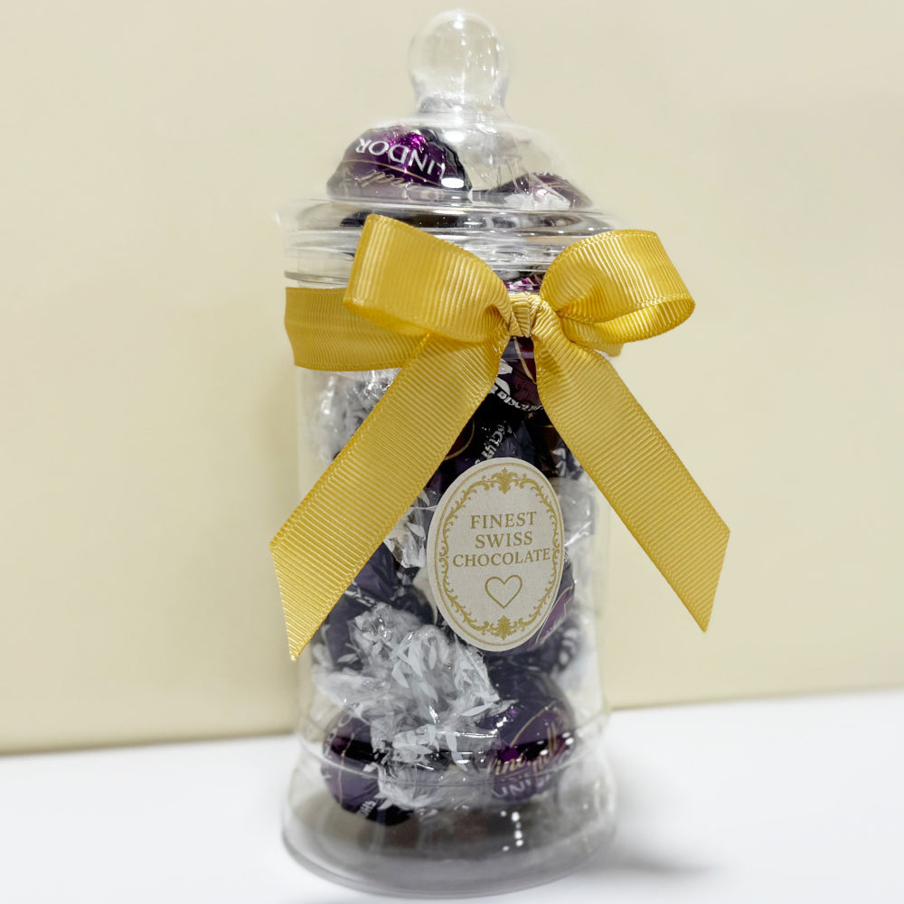 Lindt Shortbread Milk Chocolate Truffles in a Victorian Jar