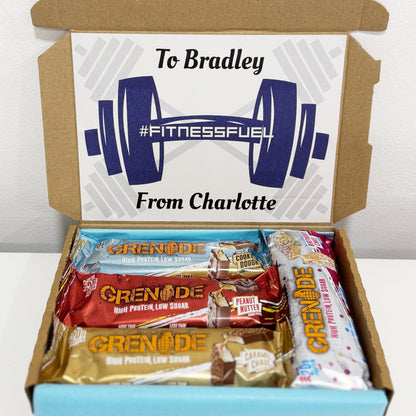 Personalised Grenade Protein Bars Gift Box for Men