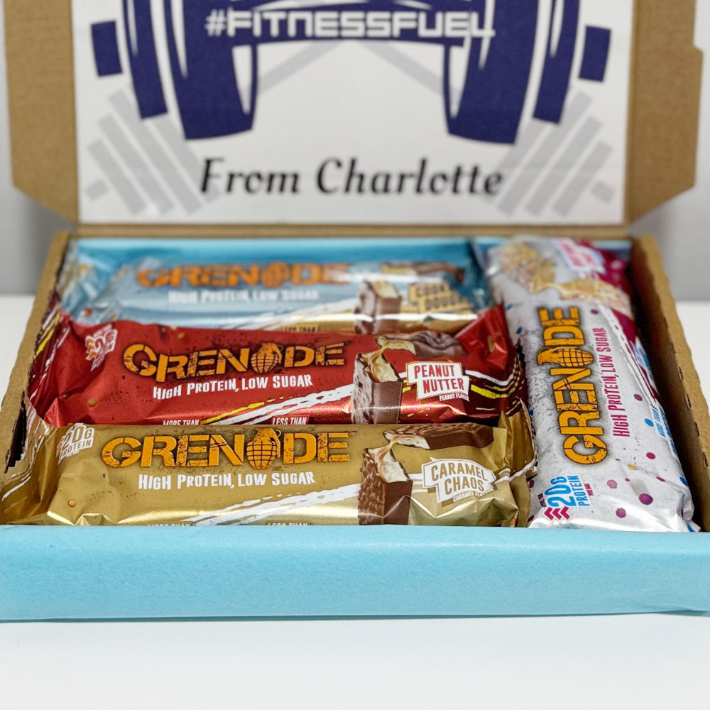 Personalised Grenade Protein Bars Gift Box for Men