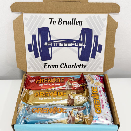 Personalised Grenade Protein Bars Gift Box for Men