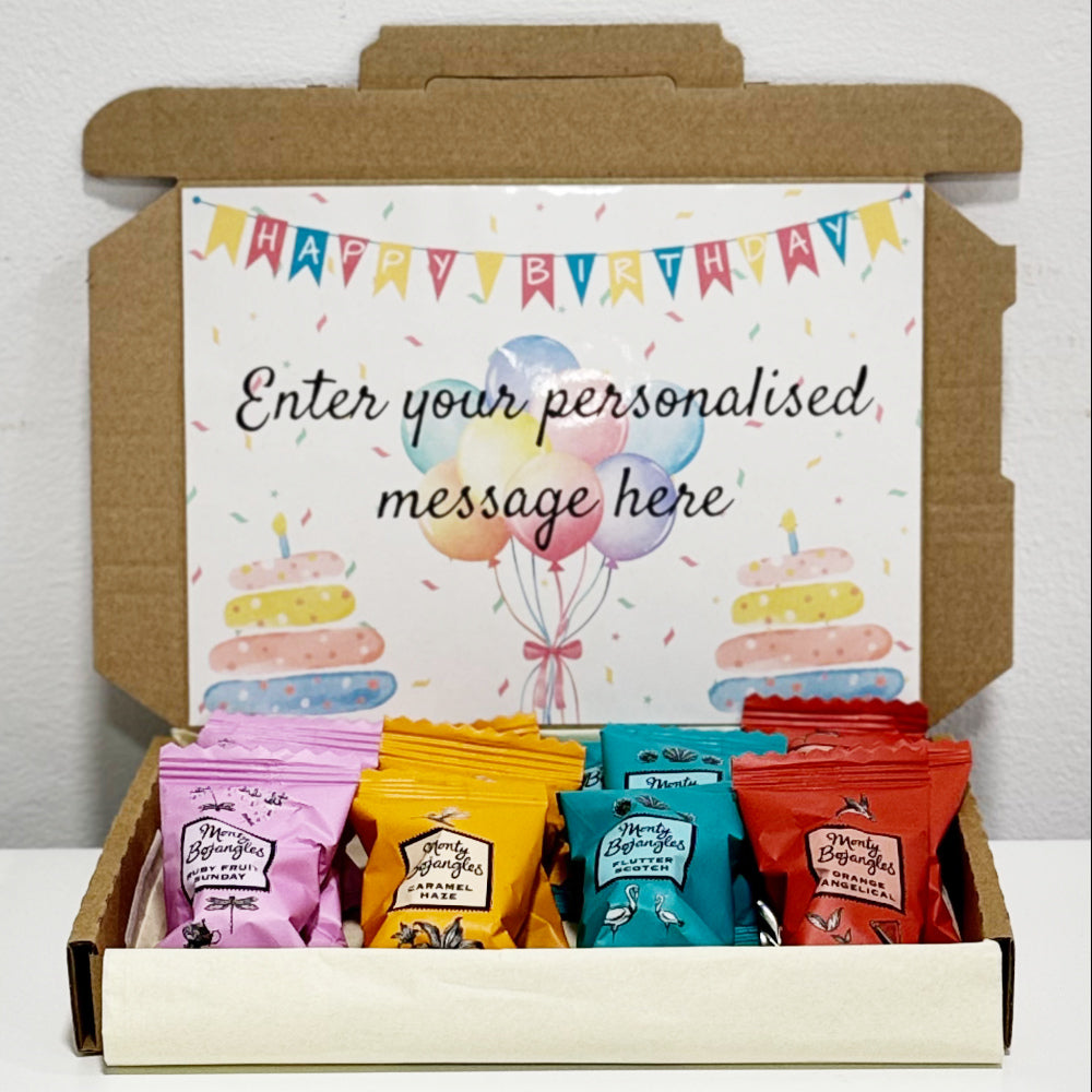 Personalised Bright Birthday Box with Monty Bojangles Chocolates