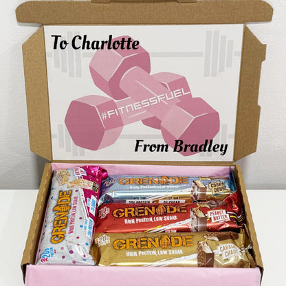 Personalised Grenade Protein Bars Gift Box for Women