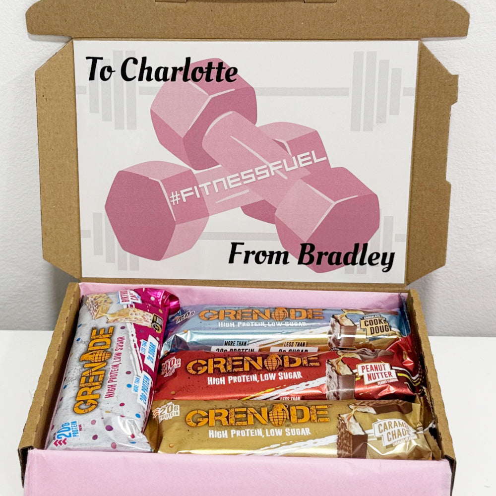 Personalised Grenade Protein Bars Gift Box for Women