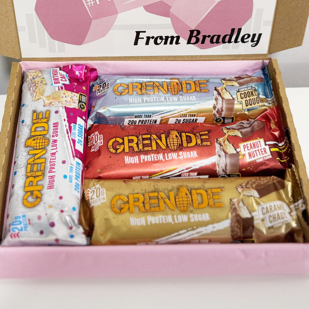 Personalised Grenade Protein Bars Gift Box for Women