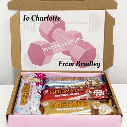 Personalised Grenade Protein Bars Gift Box for Women