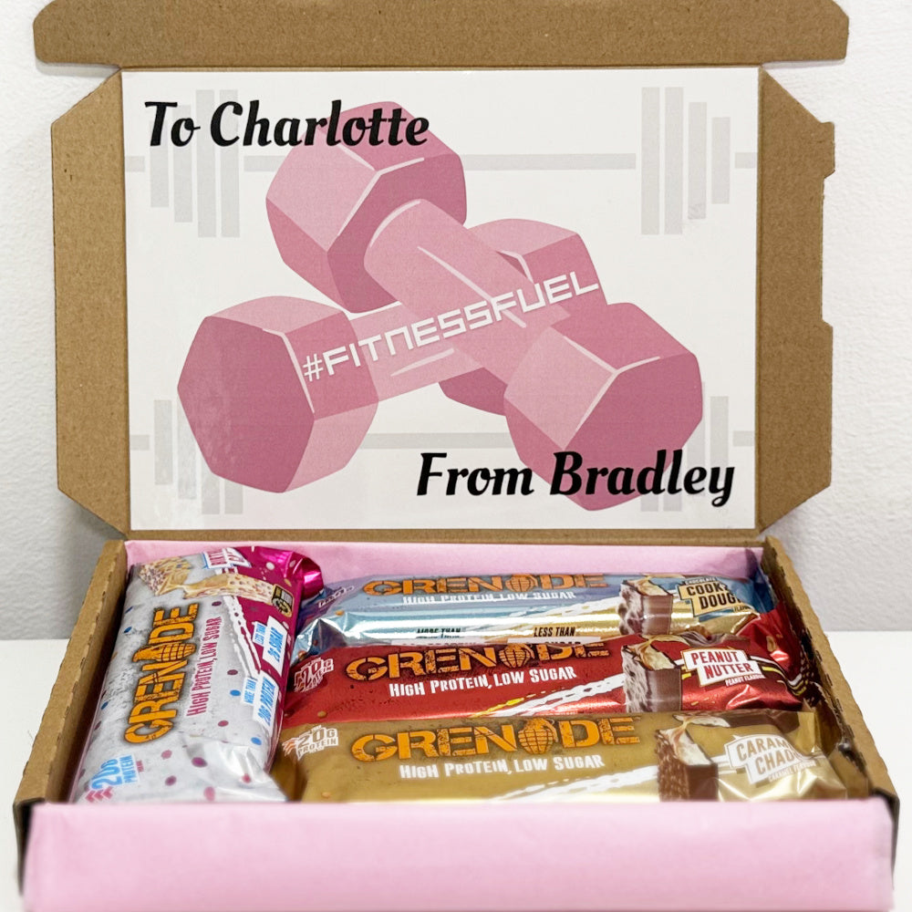 Personalised Grenade Protein Bars Gift Box for Women