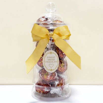 Lindt Snickerdoodle Vanilla Cinnamon & Cookie White Chocolate Truffles in a Victorian Jar