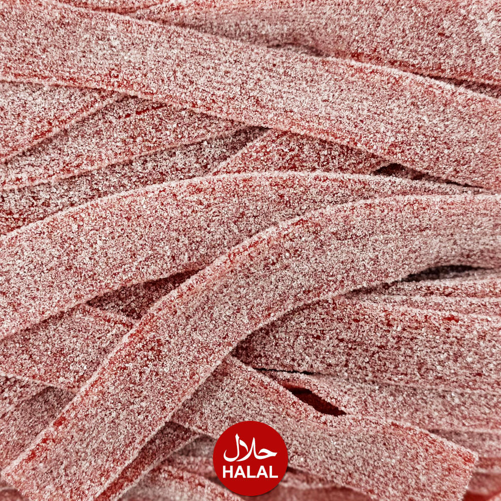 Fizzy Strawberry Belts - 100gms