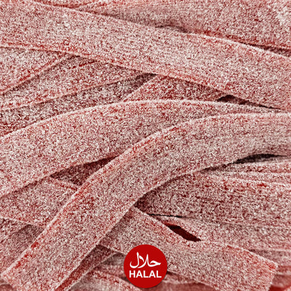 Fizzy Strawberry Belts - 100gms