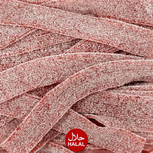 Fizzy Strawberry Belts - 100gms
