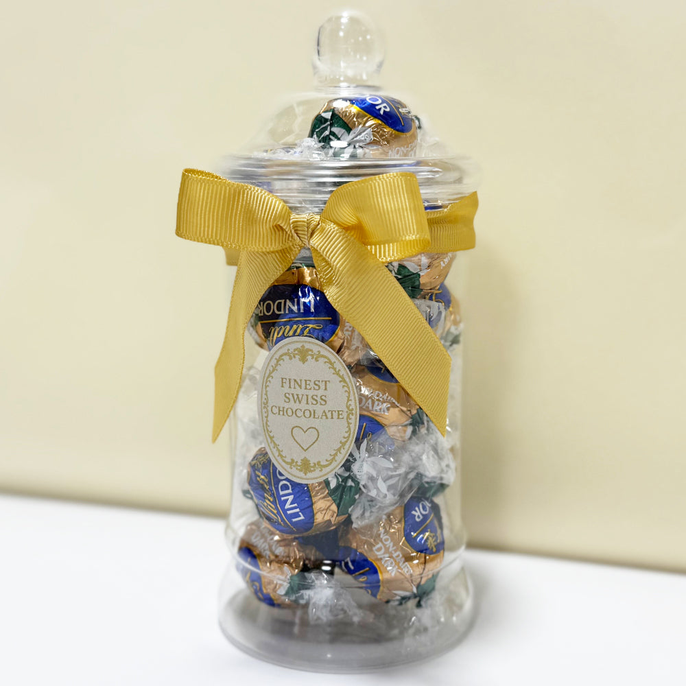 Lindt Vegan Dark Chocolate Truffles in a Victorian Jar