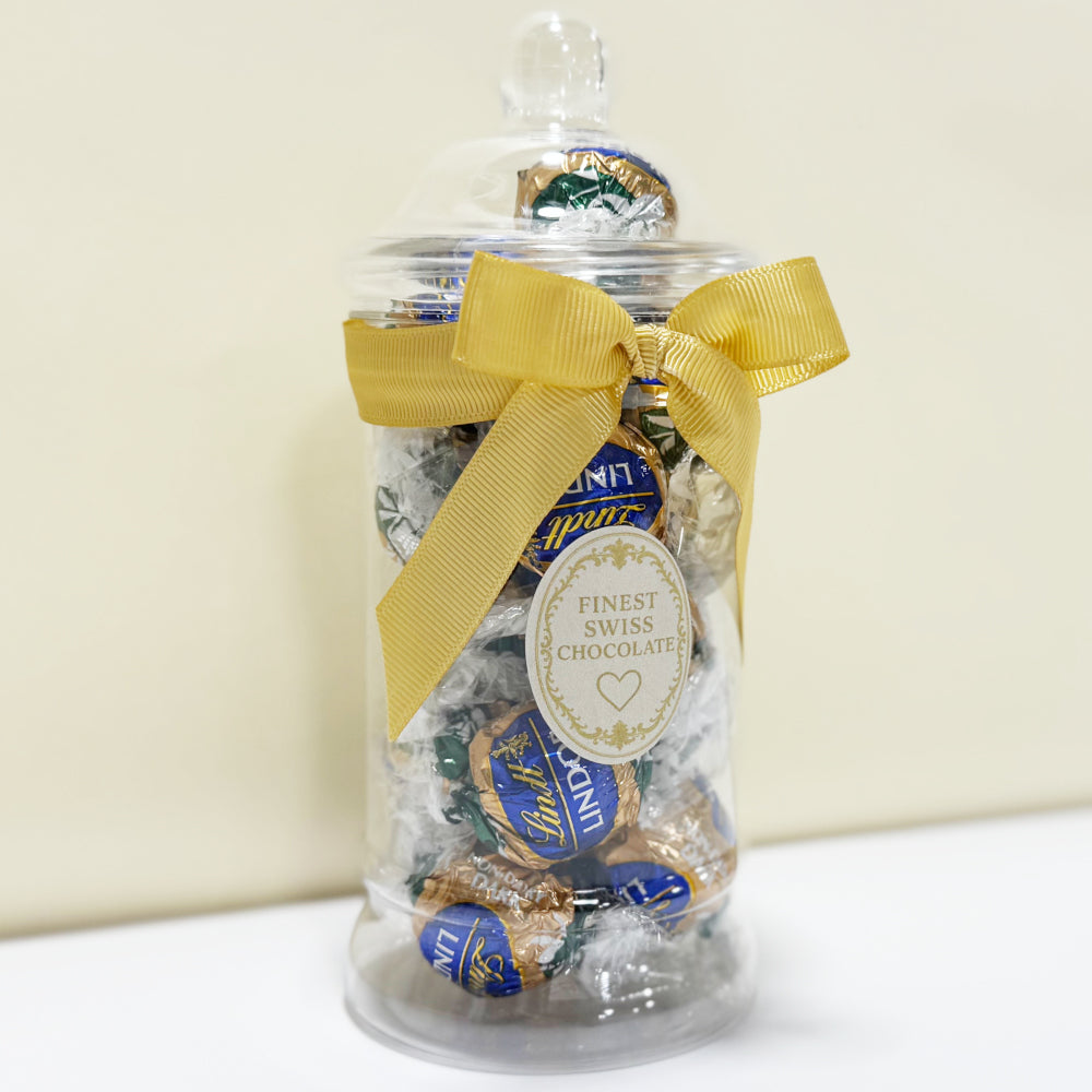 Lindt Vegan Dark Chocolate Truffles in a Victorian Jar