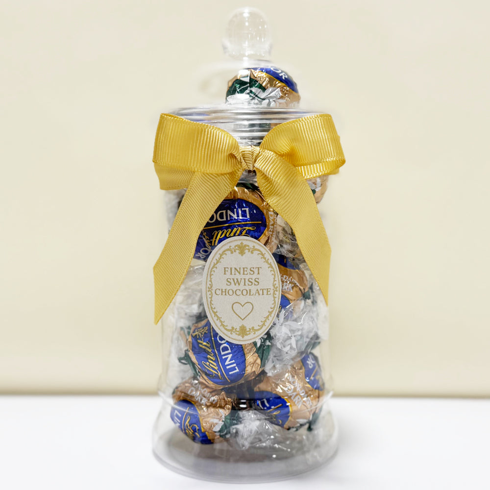 Lindt Vegan Dark Chocolate Truffles in a Victorian Jar