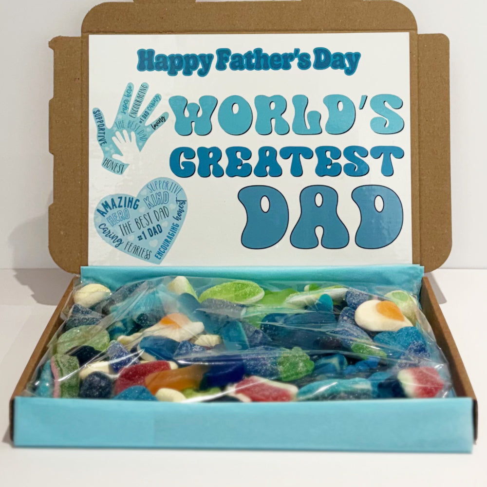 Father's Day 450g Pick and Mix Sweet Box, Worlds Greatest Dad Design