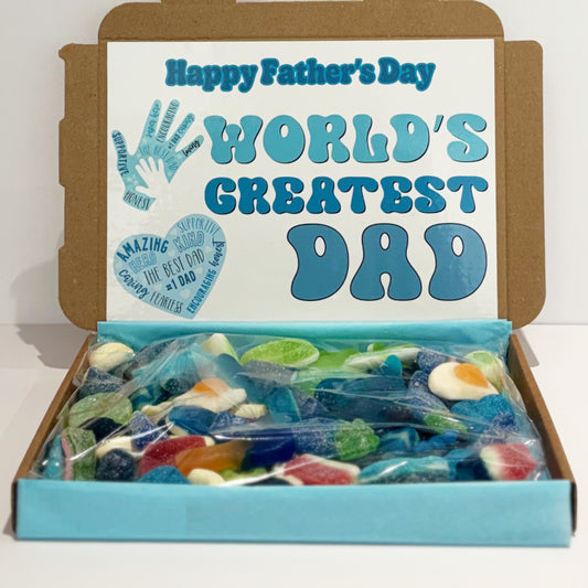 Father's Day 450g Pick and Mix Sweet Box, Worlds Greatest Dad Design