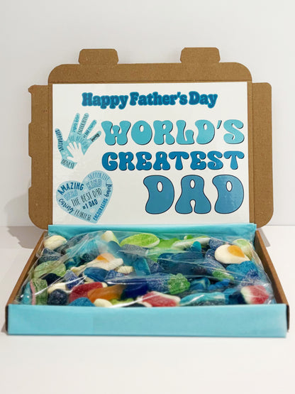 Father's Day 450g Pick and Mix Sweet Box, Worlds Greatest Dad Design