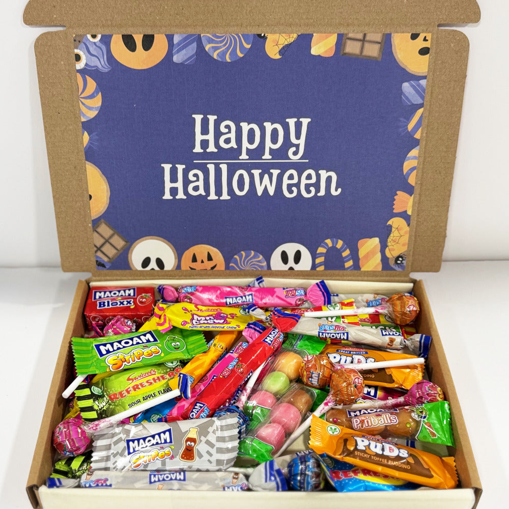 Purple Happy Halloween Wrapped Sweets Box