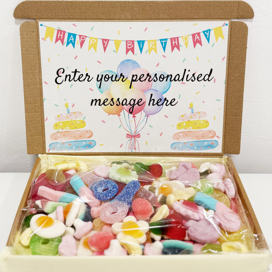 Personalised Bright Happy Birthday Sweet Box