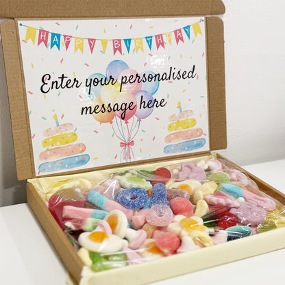 Personalised Bright Happy Birthday Sweet Box