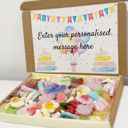 Personalised Bright Happy Birthday Sweet Box