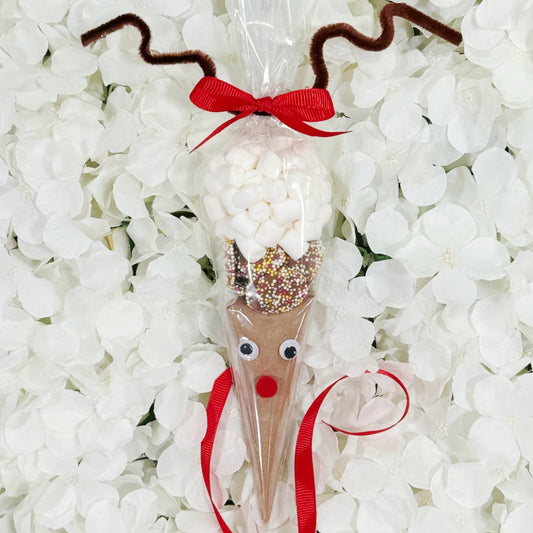 Christmas Reindeer Hot Chocolate Cone - Chocolate Jazzies