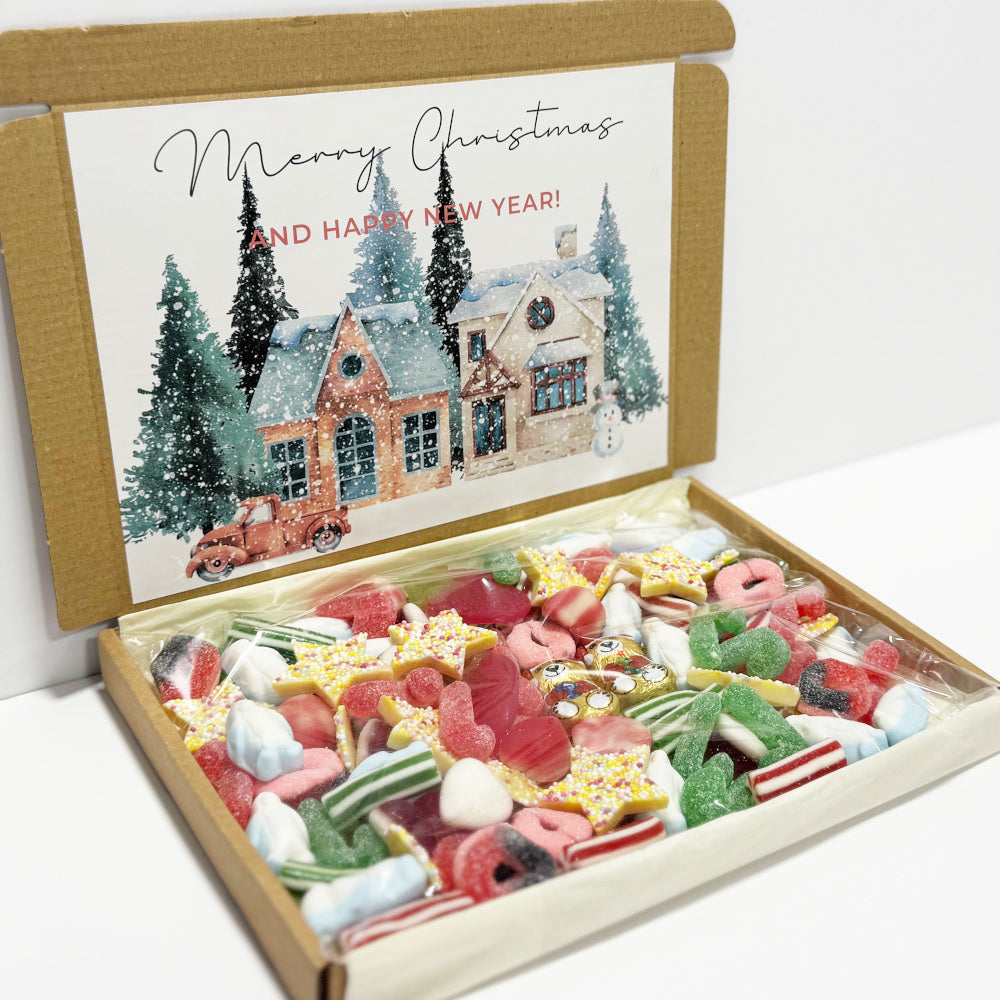 Personalised Christmas Village Sweet Box