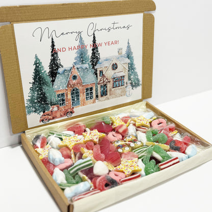 Personalised Christmas Village Sweet Box